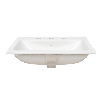 Cheviot Products 17.75'' White Vitreous China Rectangular Bathroom Sink with Overflow