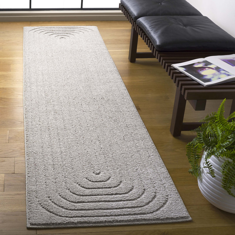 Tapis à motif géométrique Jhanae Ramona, Tapis de couloir 2 pi 2 po x 8 pi