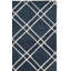 Tapis bleu marine en laine touffeté à la main Milroy-26830988