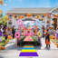 Décorations d'Halloween pour voiture : ballons à sucettes géants et autocollants arc-en-ciel pour le plancher, pour coffres, garages, porches et couloirs.