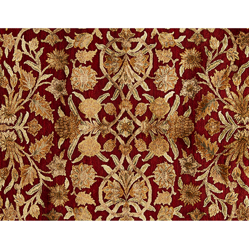 High-Quality Hand-Knotted Red And Black Area Rug