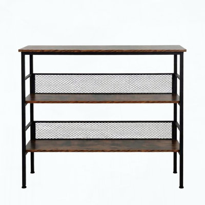3-Tier Open Shelving Unit with Adjustable Feet