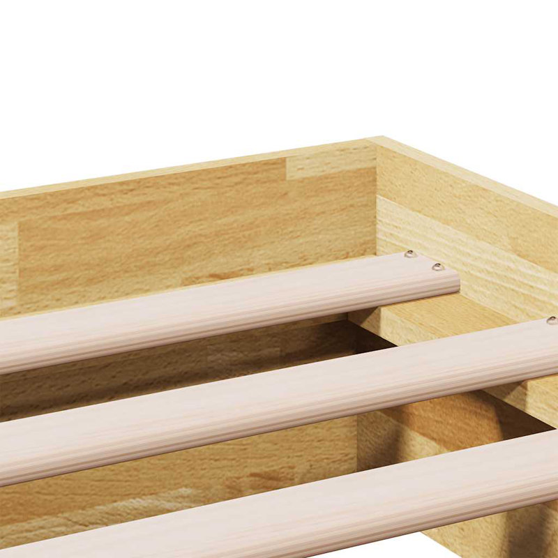 Solid Wood Bed, European Double (140 x 200 cm)