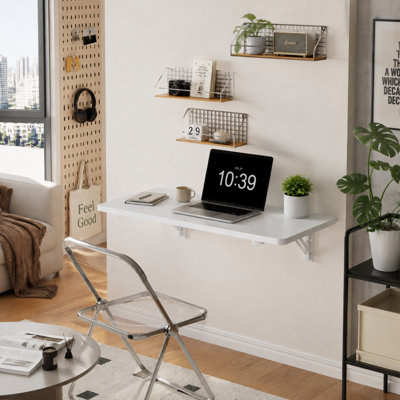 Table pliante murale moderne et compacte avec support en métal