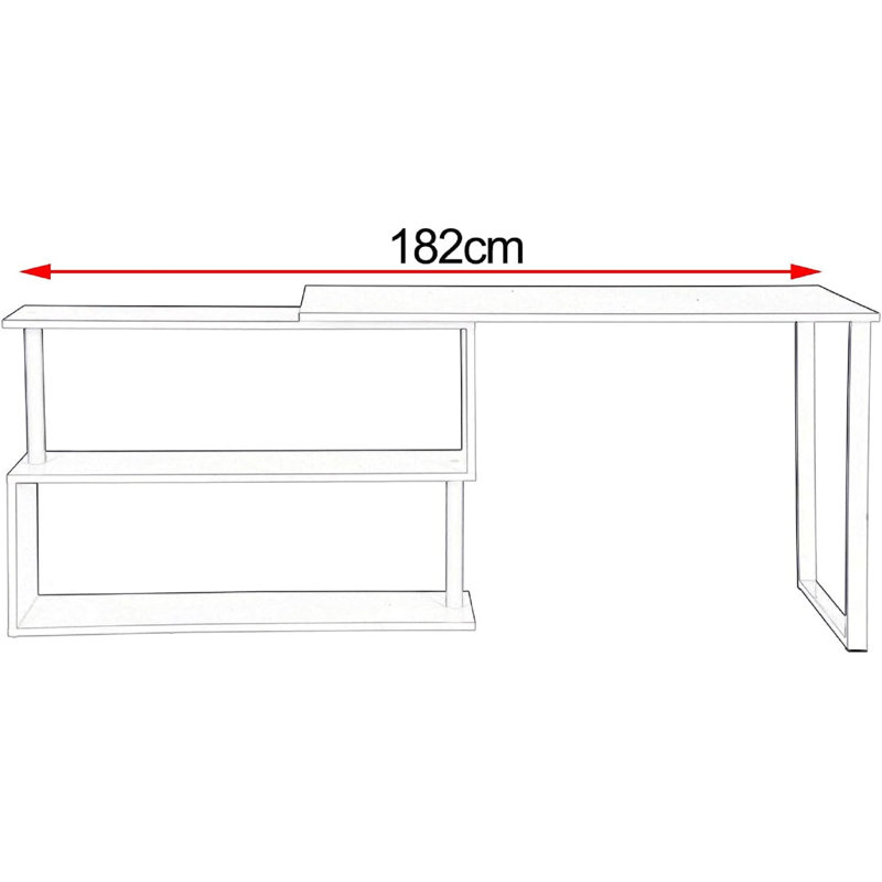 Esprit L-Shape Desk, Light Oak