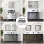 Meuble-lavabo double brun 60 po X P 22 po D-117980165