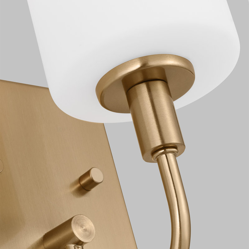 One Light Wall / Bath Sconce, Satin Brass