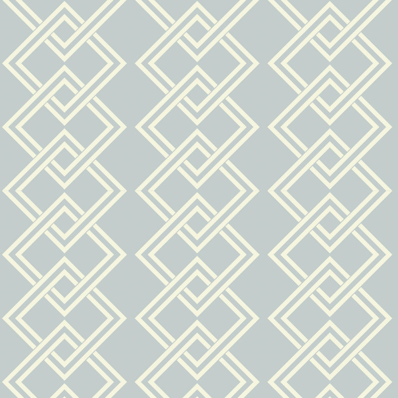 Mod Block - Pale Mineral Blue Wallpaper