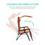 Chaise pliante Otis avec parasol et plateau pour boissons-1430305944