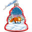 2'' Handmade Glass Holiday Shaped Ornament