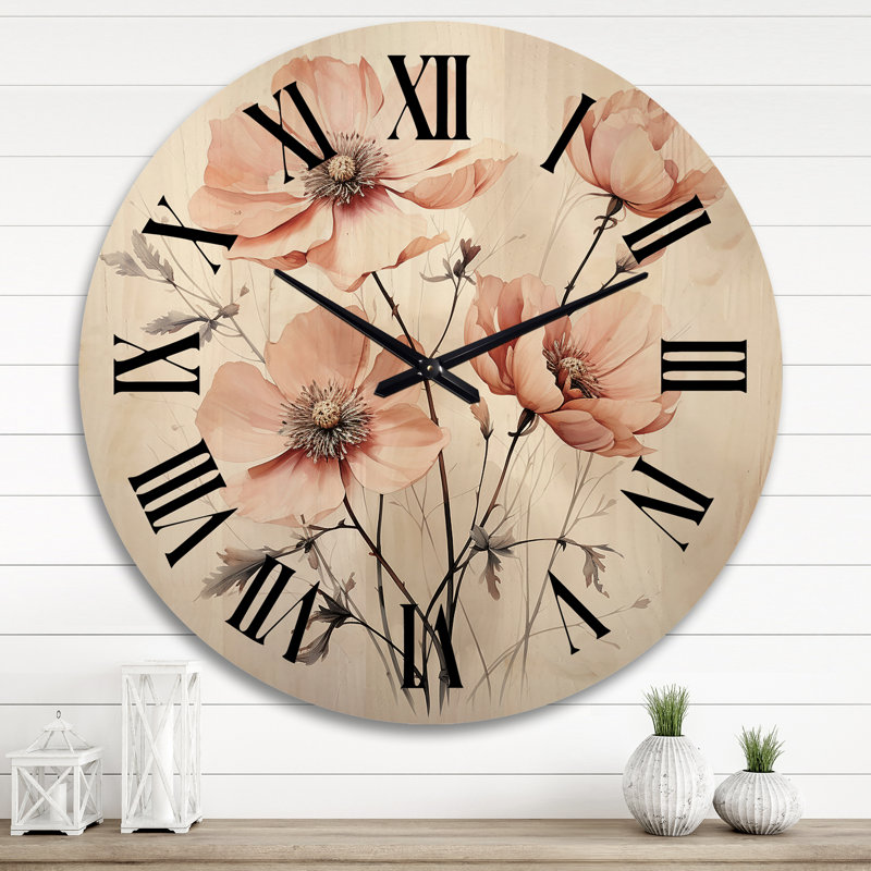 Horloge murale en bois massif Patriciaa, Très grand
