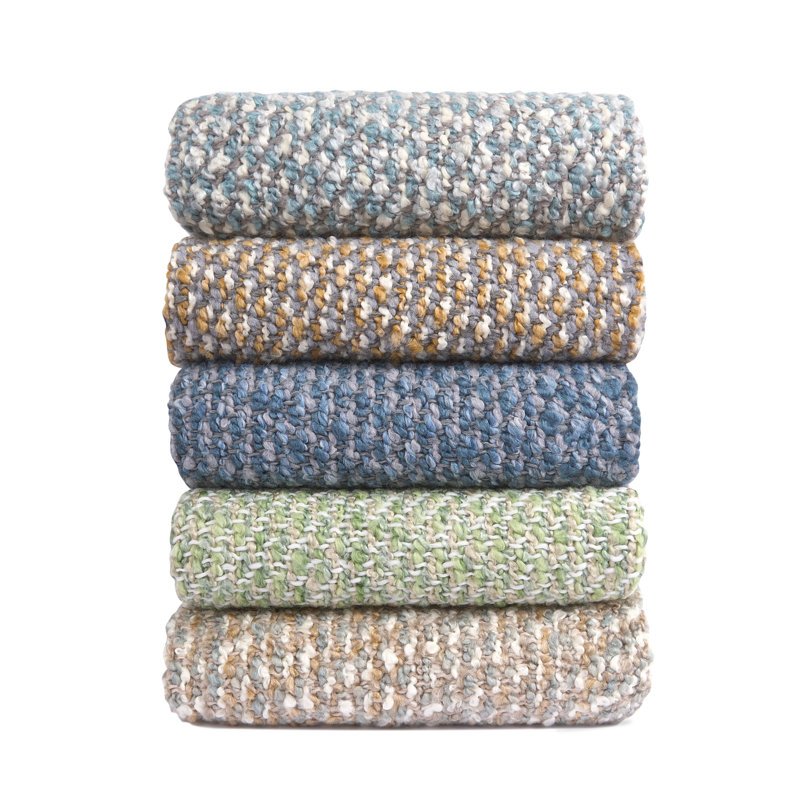 Surf Blue and Green Acrylic Reversible Throw Blanket
