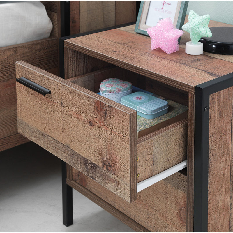 Juno 43.8cm W Manufactured Wood Bedside Table
