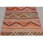 Kilim turc rétro fait à la main dans un motif orange, idéal pour les entrées de cuisine et les décorations décoratives