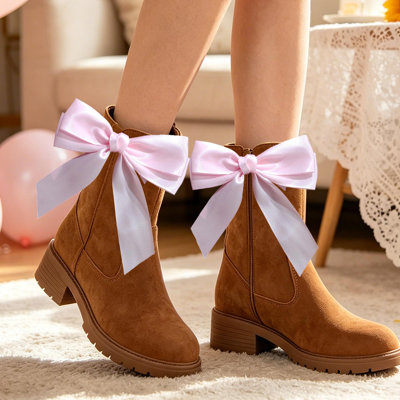 2Pcs Cowboy Boot Bow Boot  Accessories Cowgirls Boot Decor For Wedding Music Festival Outfit