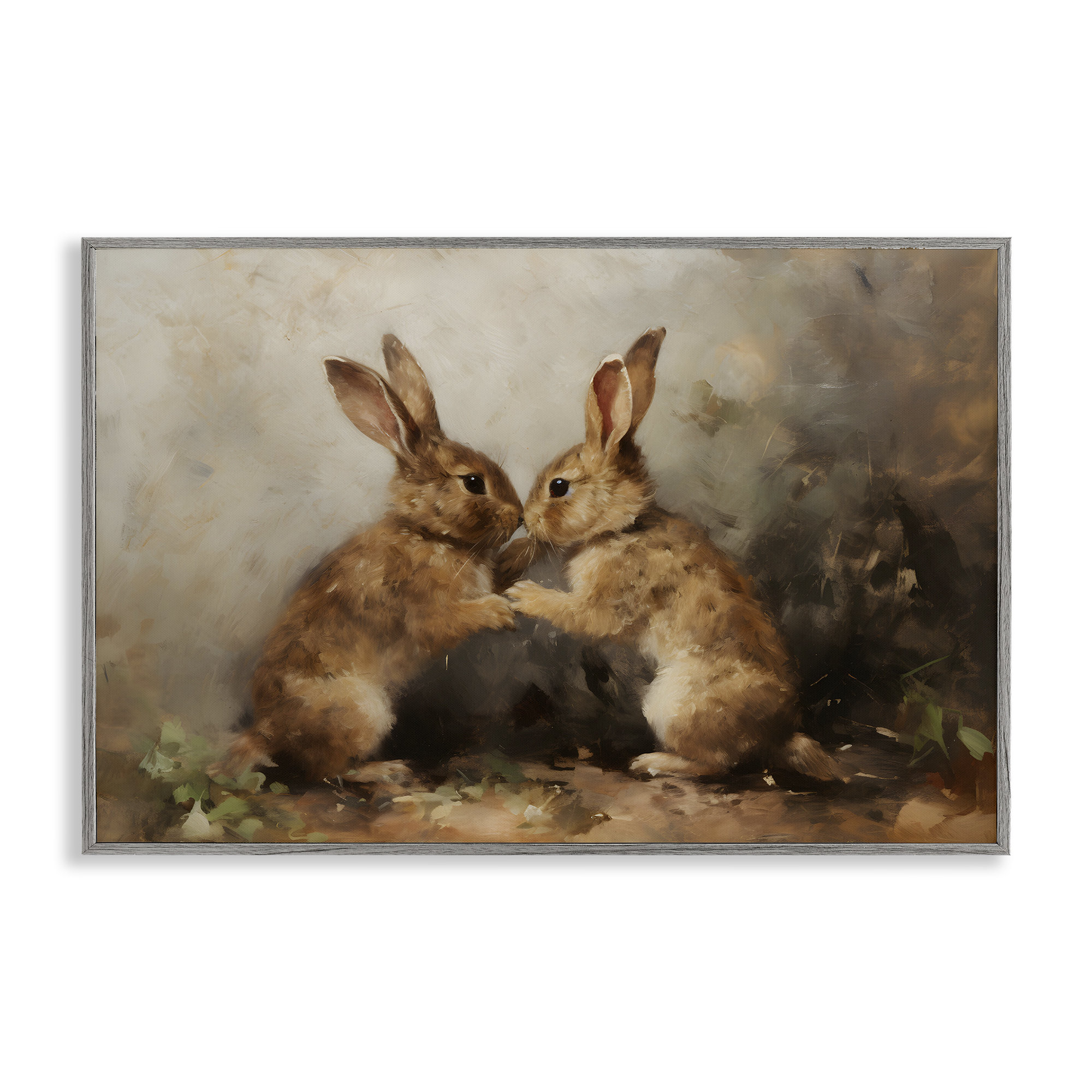 Stupell Industries Bunny Boxing Duo Giclee Art by Petal Prints Design ...