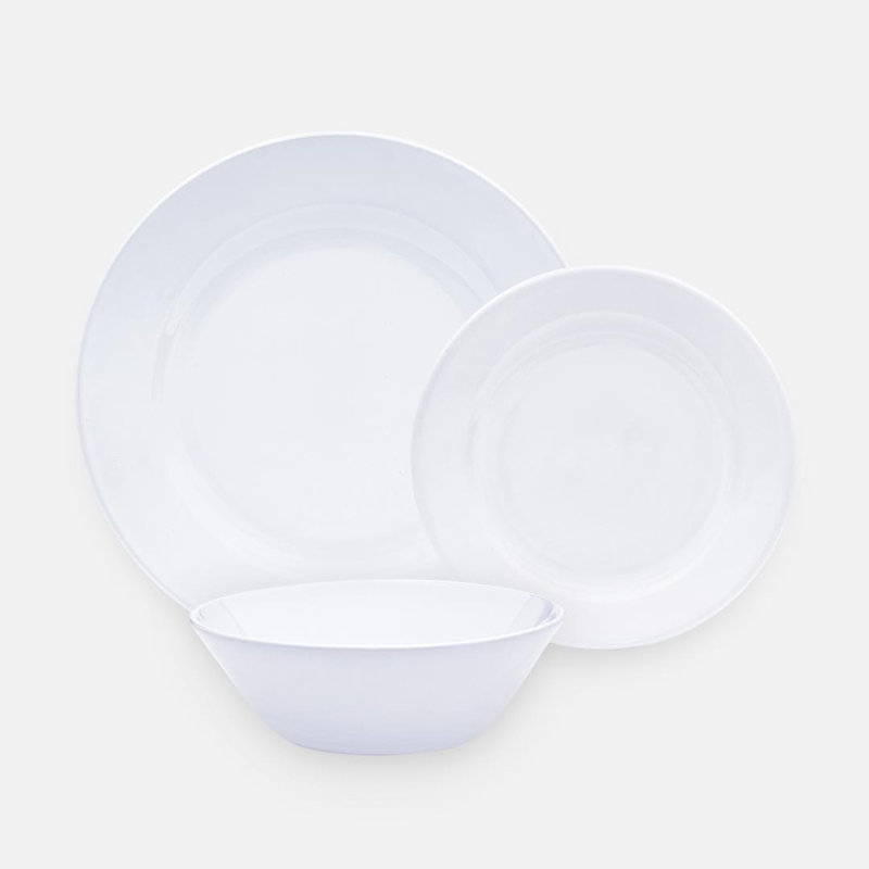 Service de table 12 pièces en grès Oxford Donna Colb, service pour 4, Branco