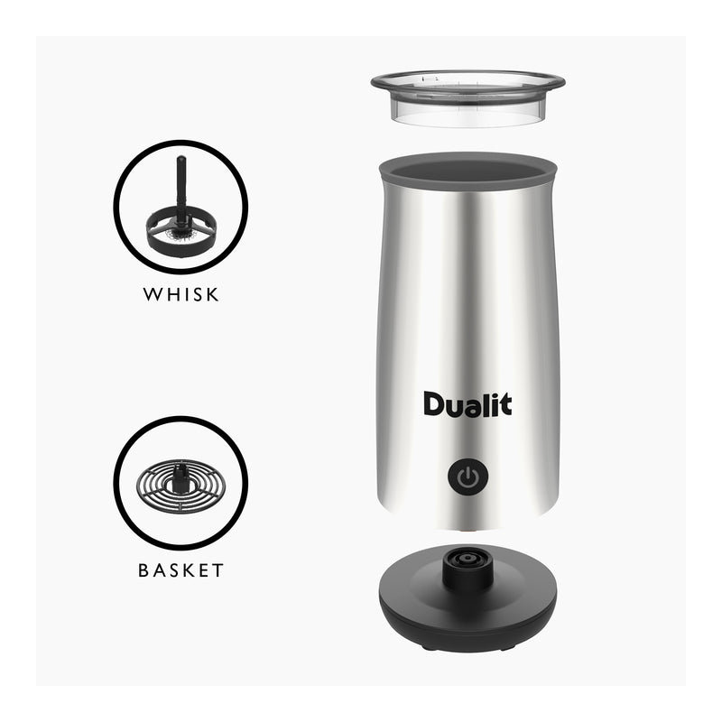 Dualit Handheld Milk Frother, Chrome