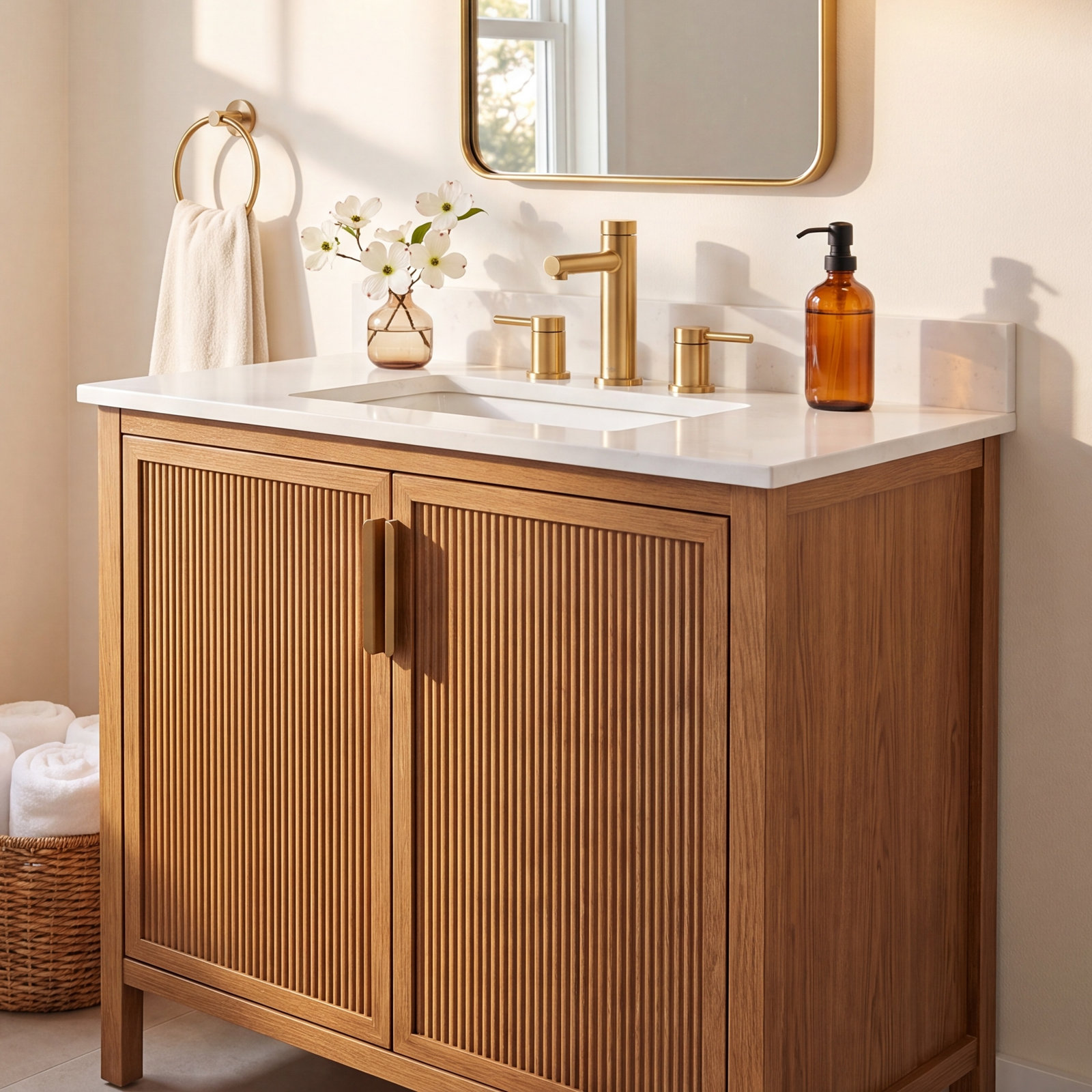 Align Widespread Bathroom Faucet Trim, Brushed Gold