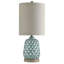 Lampe de table en céramique H 23,25 po - finition bleue-24715796
