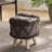 Rectangle Upholstered Wool Ottoman