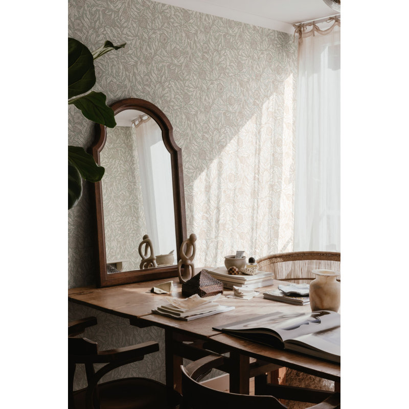 Villa Dalaro 2 Floral Wallpaper Roll, Sage Green