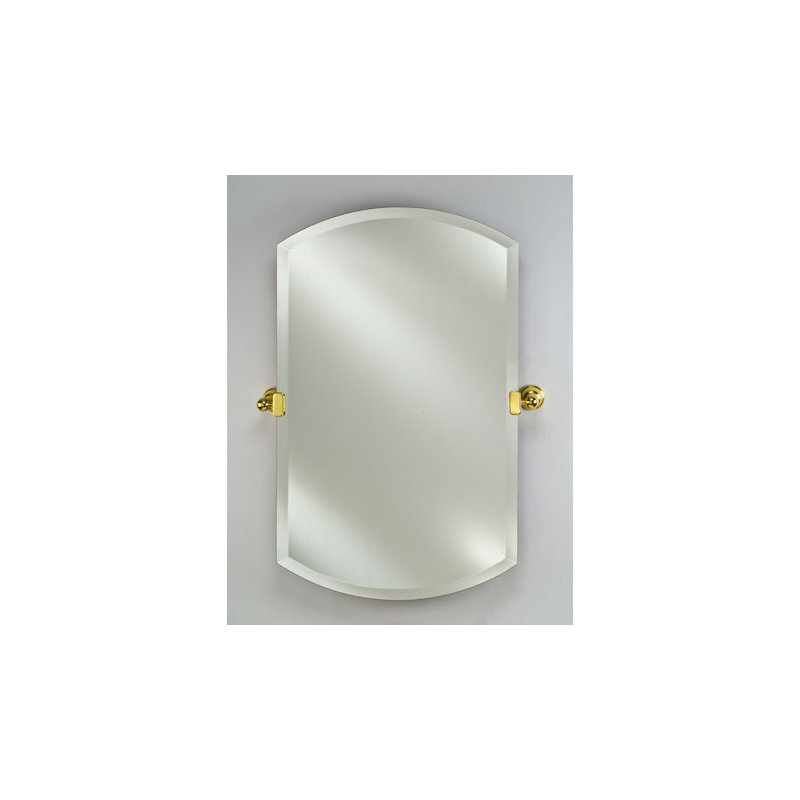 Hythe Glass Wall Mirror, Polished Brass, 38" H x 24" W