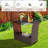Wicker Bar Cart with Stools