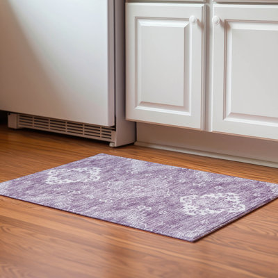 Premium Machine Washable Prisco Lavender Rug