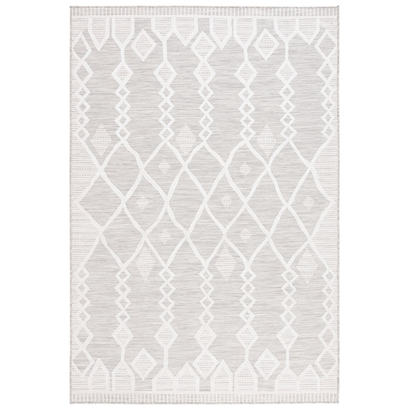 Tapis d'intérieur / extérieur à motif géométrique Kenenth Performance, Rectangle 4 pi x 6 pi