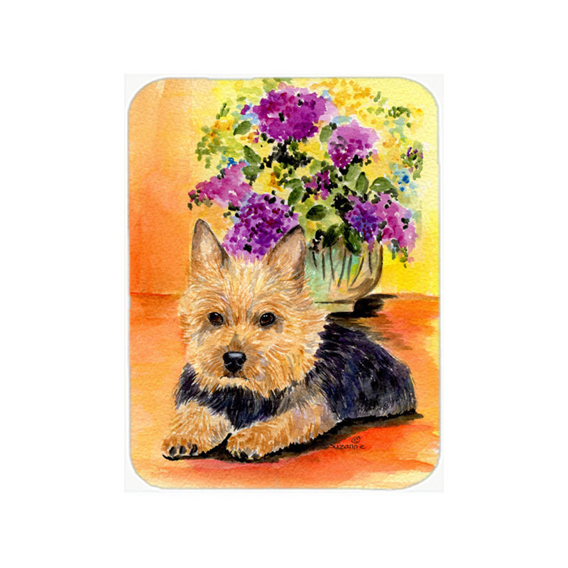 Planche à découper en verre east urban home norwich terrier