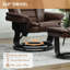 Faux Leather Swivel Manual Recliner