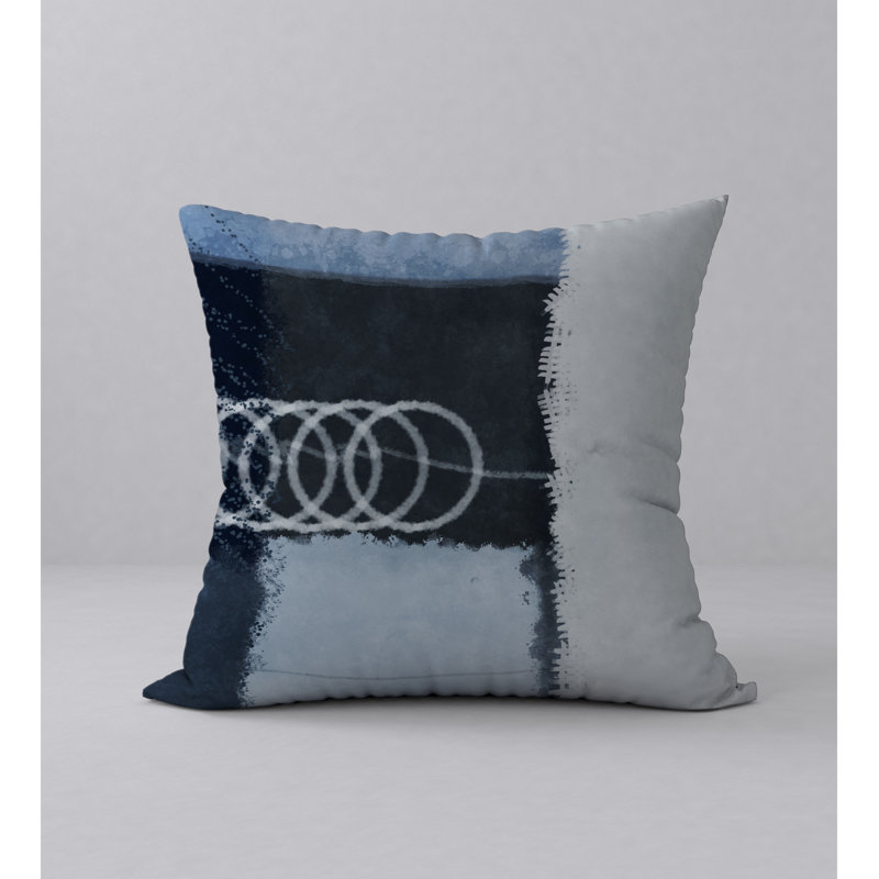 Housse de coussin décorative carrée à droits opulent, H 18 po x l 18 po