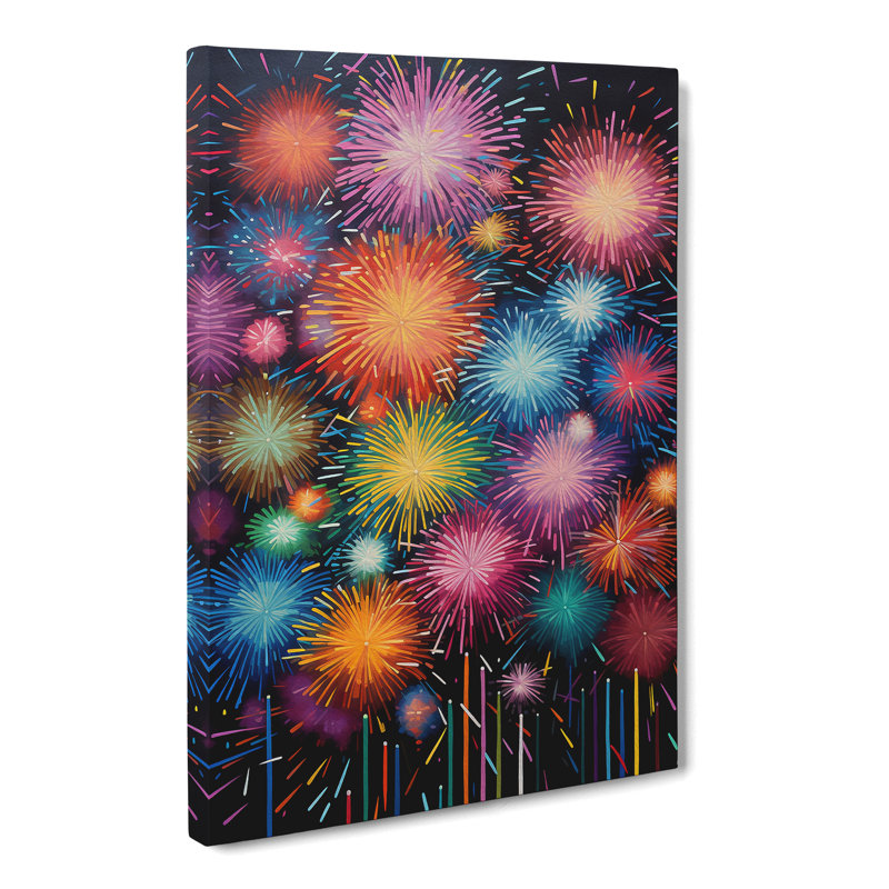 Fireworks Modern No.2 - Wrapped Canvas, 60cm H x 40cm W x 3cm D