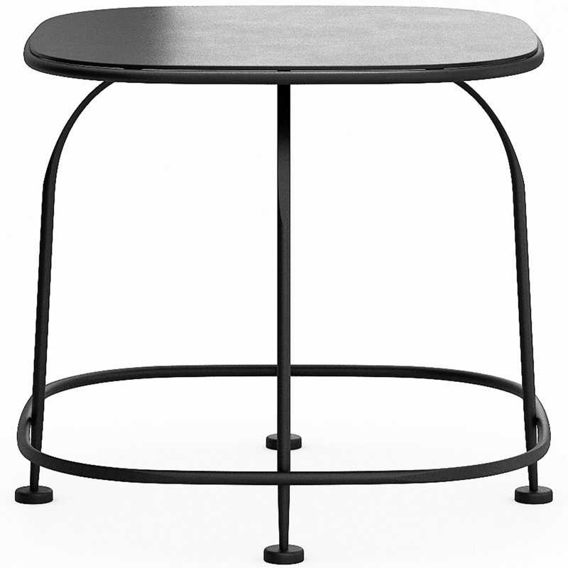 Table d'appoint carrée, Brun châtaigne