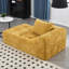 Canapé moderne en chenille, canapé-lit avec tissu amélioré et jaune confortable, mousse éponge à rebond rapide de style minimaliste-387447157
