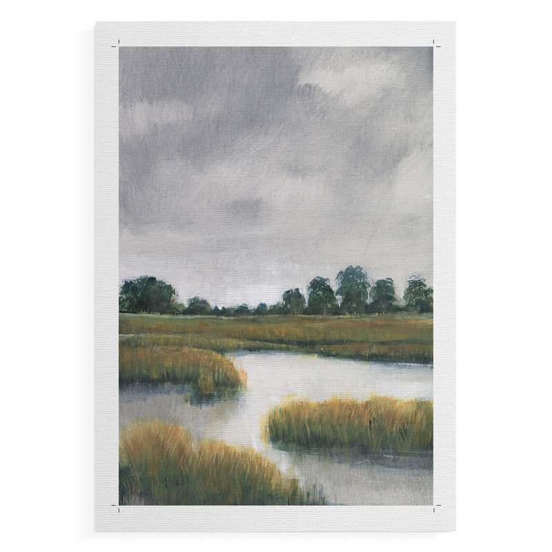 Salt Marshes II - Impression sur toile seulement - NON-CADRE, H 36 po x l 24 po