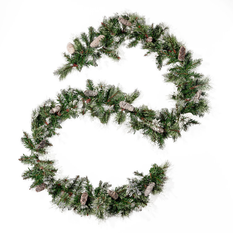 108'' in. Lighted Faux Garland & Reviews