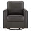 Fauteuil d'appoint pivotant en cuir véritable Weston-117357149