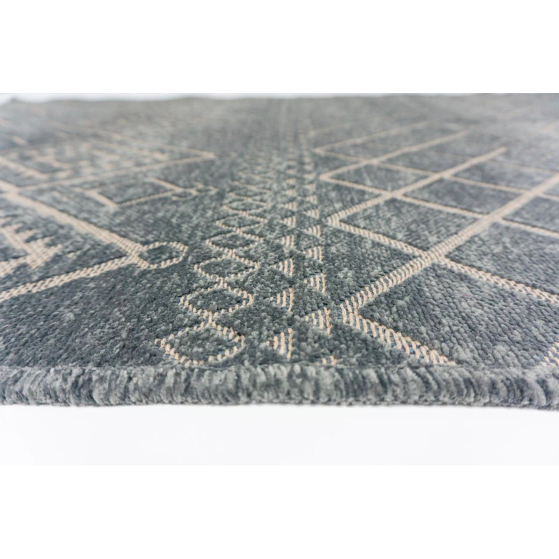 Tapis kilim décoratif durable antidérapant lavable à la machine Tidworth, Rectangle 4 pi x 7 pi 3 po