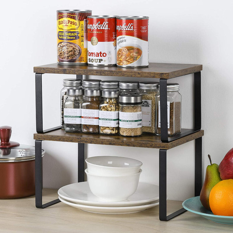 Freestanding Spice Rack with Adjustable Racks