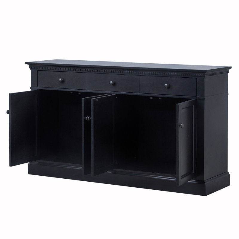 55.12" Sideboard,Buffet table,Dining cabinet with 2 Drawers and 2 Cabinets, Black