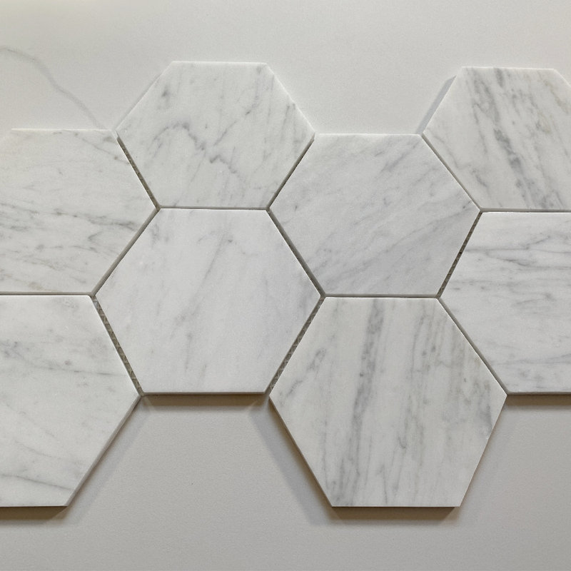 9" x 15" Marble Honeycomb Mosaic Wall & Floor Tile