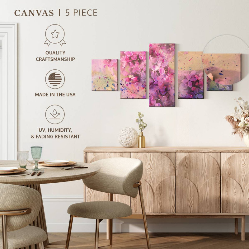 Fleurs de lilas, H 36 po x l 80 po