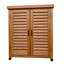 Banc de jardin avec plateau en bois de pruche et plateau de rangement en métal 31,5 x 17,49 x 36,9 po avec armoire fonctionnelle-1433412178