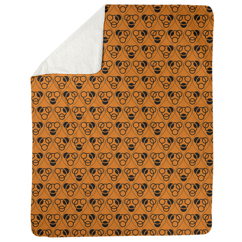 Sewn Throw Blanket, 50" W x 60" L, Orange