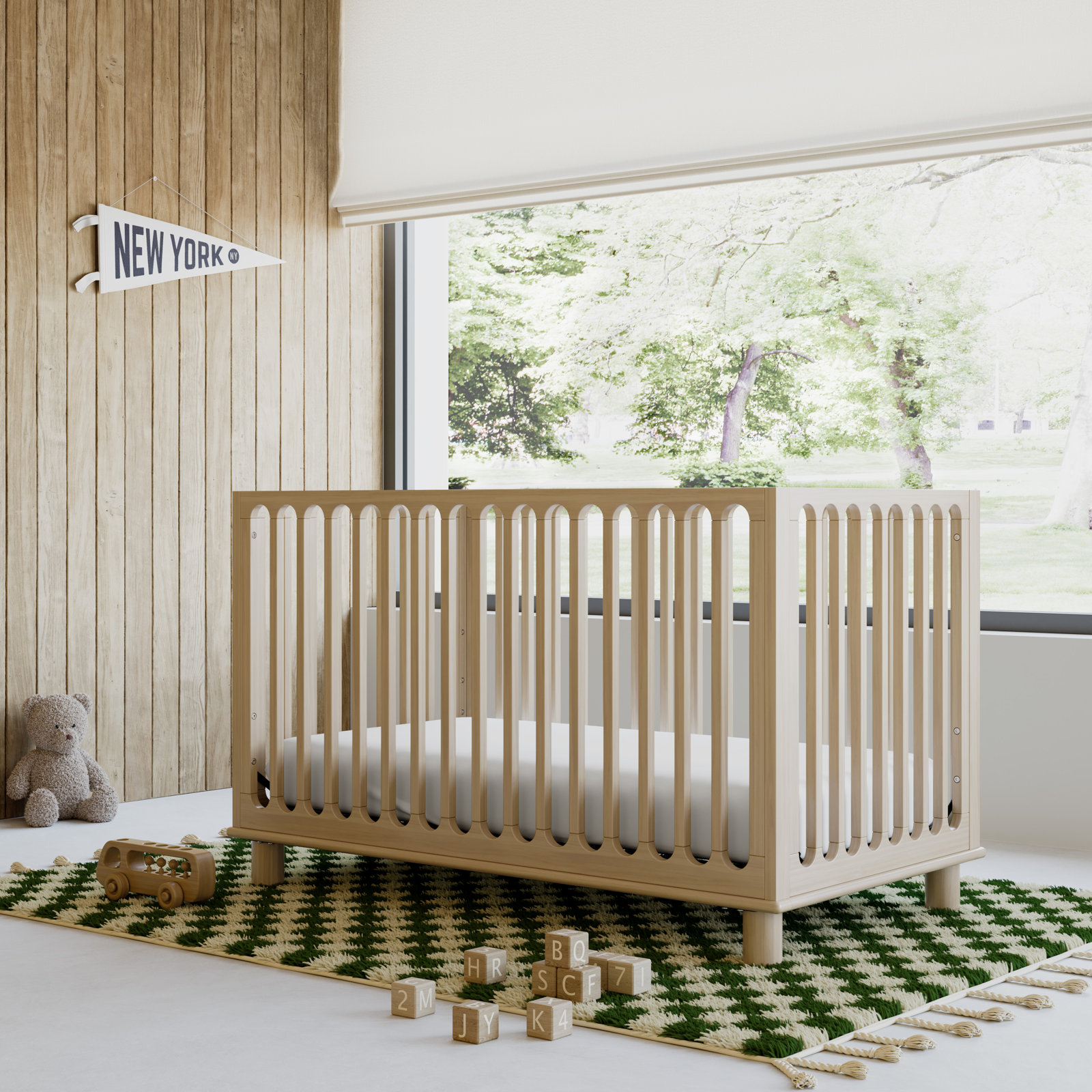 Sicily Pine 3-in-1 Convertible Crib, Driftwood, Crib
