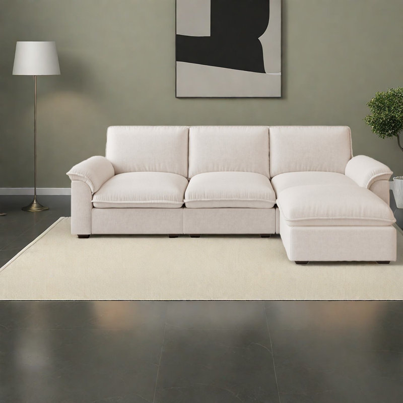 Canapés confortables, tissu chenille, canapé de salon moderne, configuration réglable