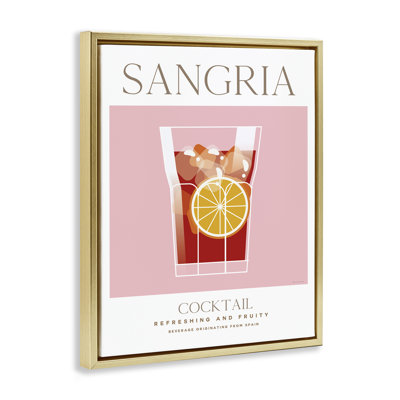  Art mural sur toile Chic Minimal Sangria Floater par Omar Escalante