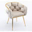 Fauteuil d'appoint moderne en velours confortable pour la maison et les loisirs